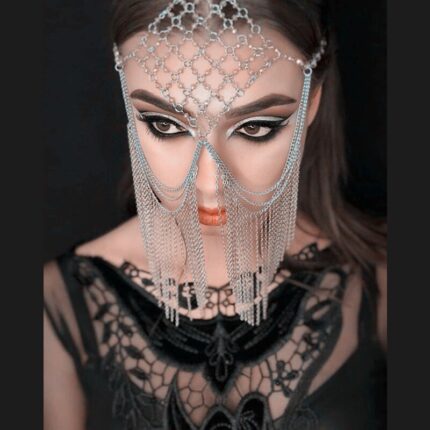 Kopfkette Quastenkette Silber Stirnkette Kopfkette