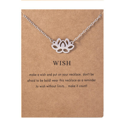 Zen Buddhist Lotus Edelstahl Anhänger Halsketten für Frauen Männer